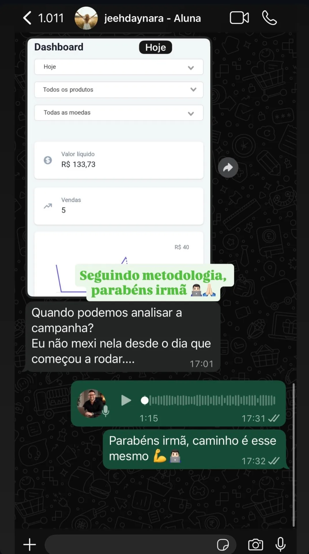 Depoimento de jeehdaynara